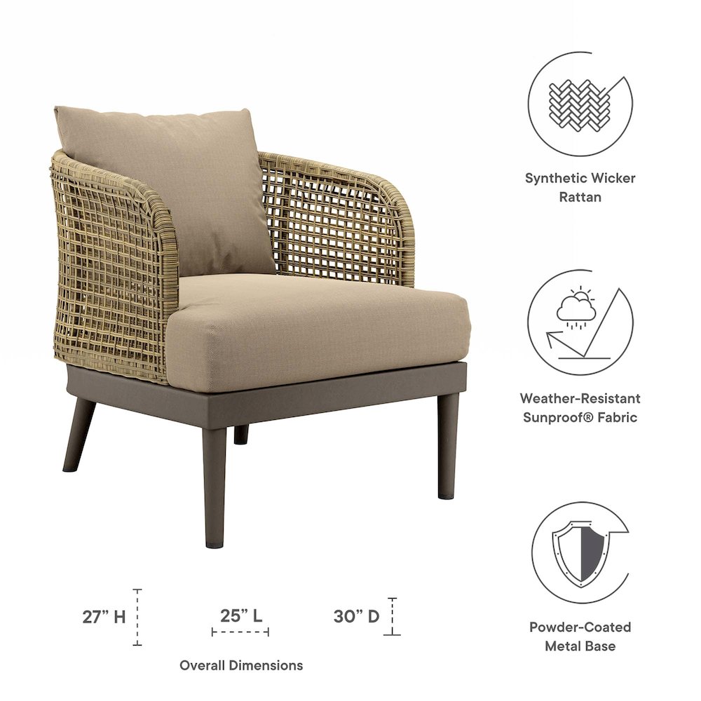 Meadow Outdoor Patio Armchair. Picture 2