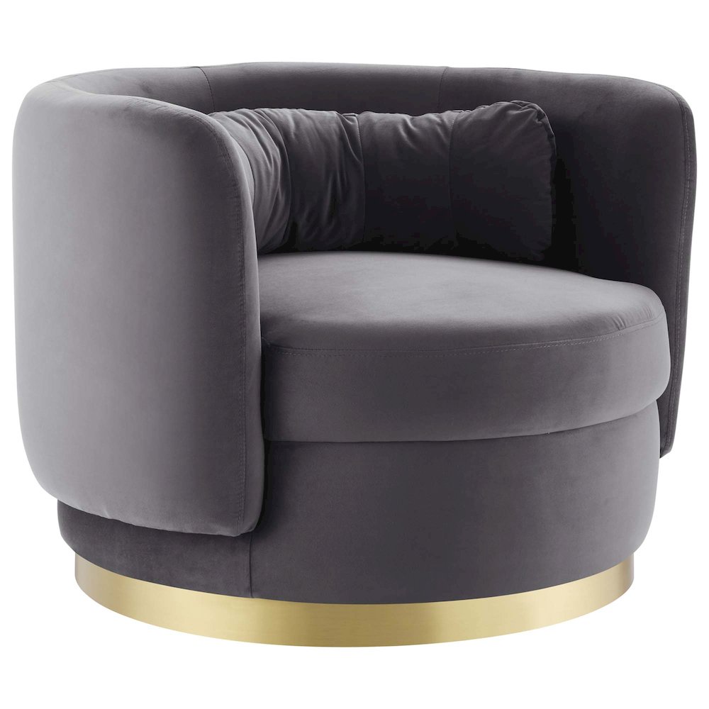 Relish Performance Velvet Swivel Chair. Picture 1
