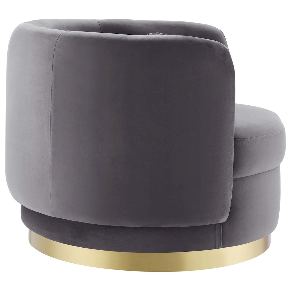 Relish Performance Velvet Swivel Chair. Picture 2