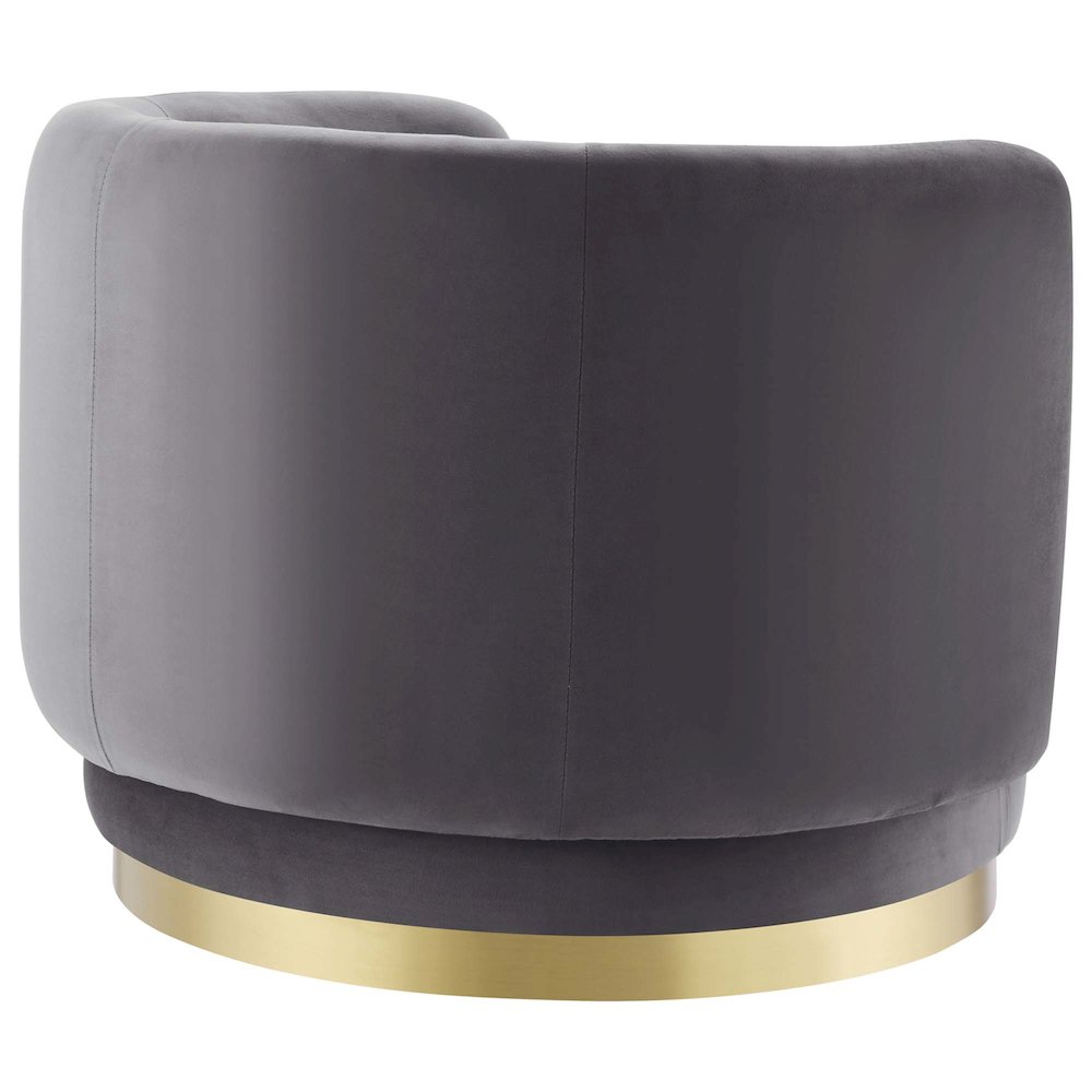 Relish Performance Velvet Swivel Chair. Picture 3