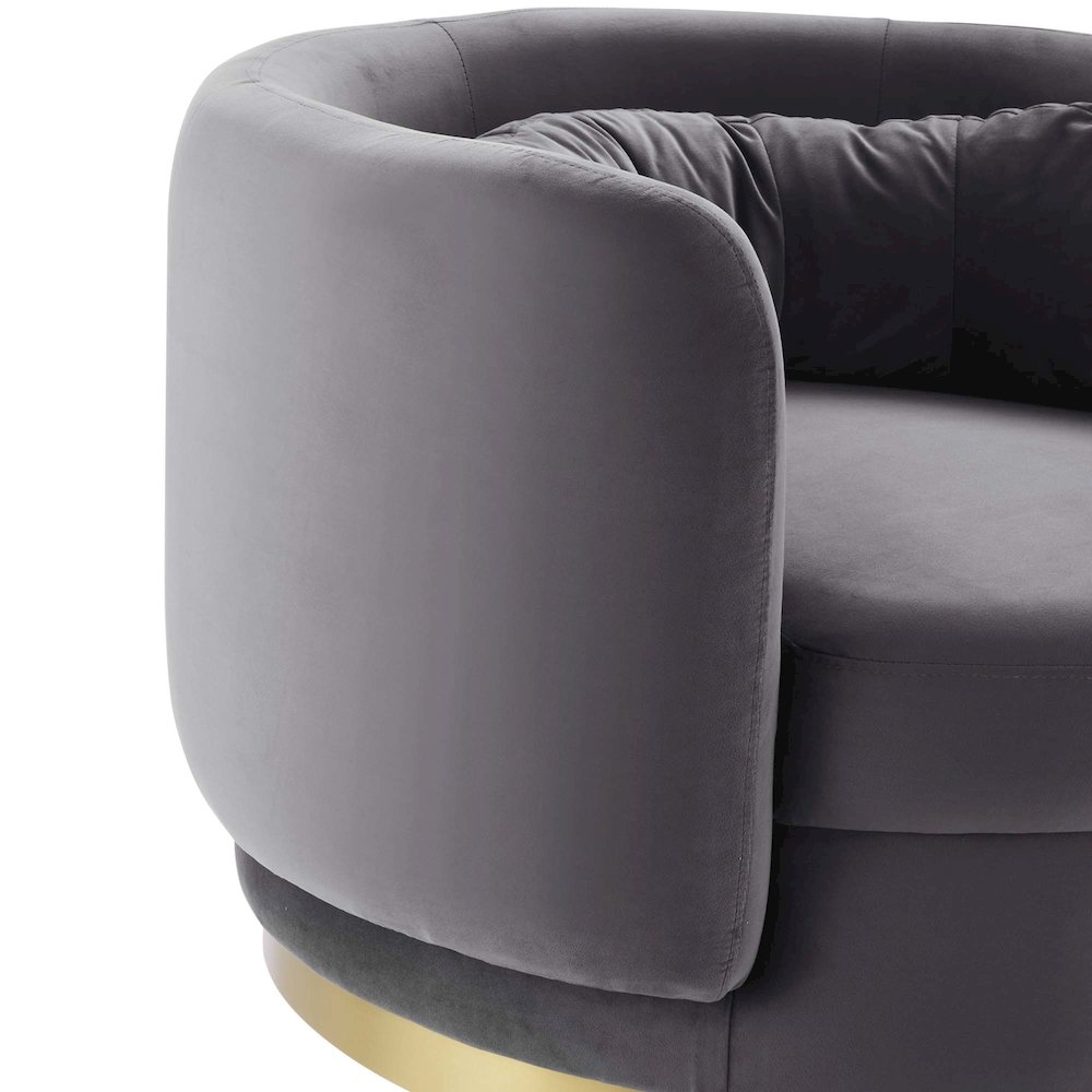 Relish Performance Velvet Swivel Chair. Picture 5