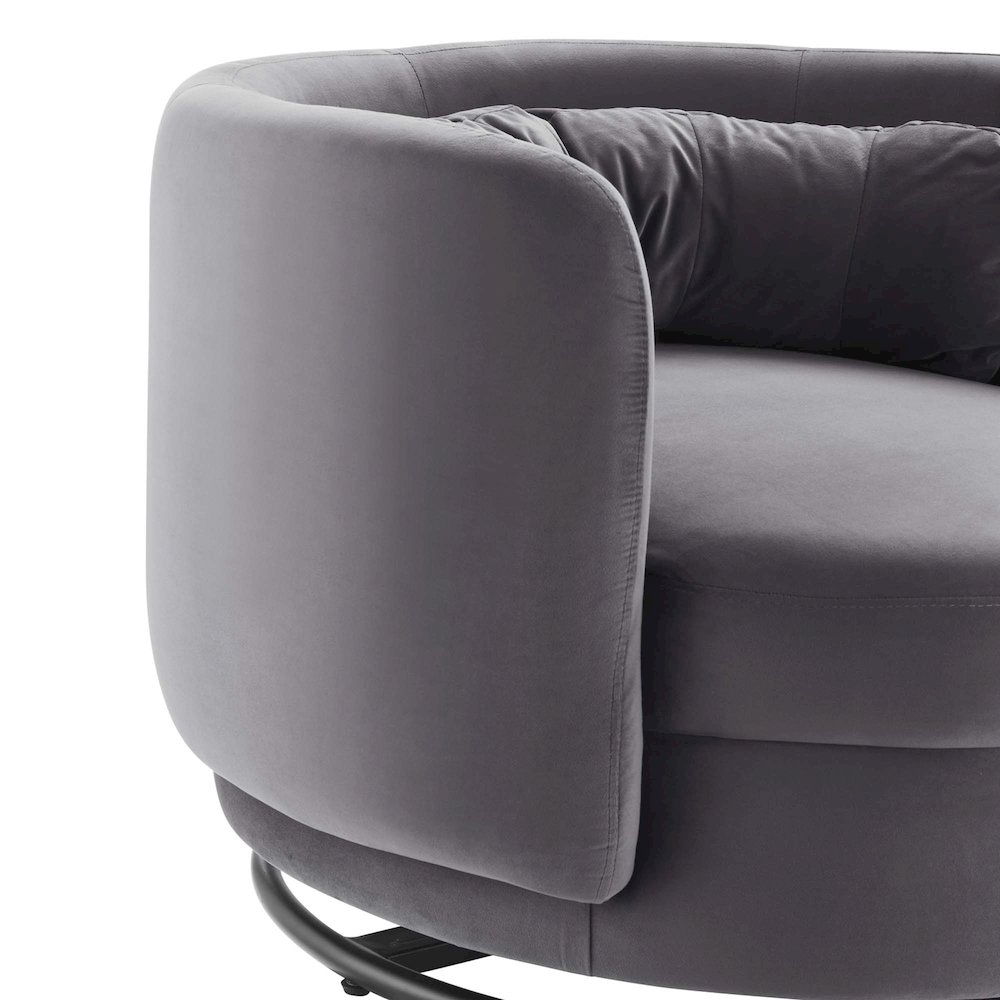 Relish Performance Velvet Swivel Chair. Picture 5