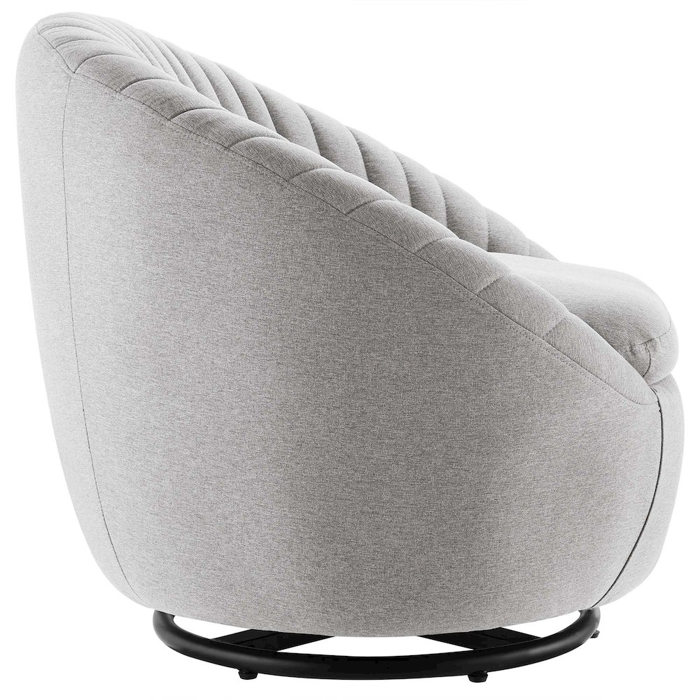 Whirr Tufted Fabric Swivel Chair. Picture 2