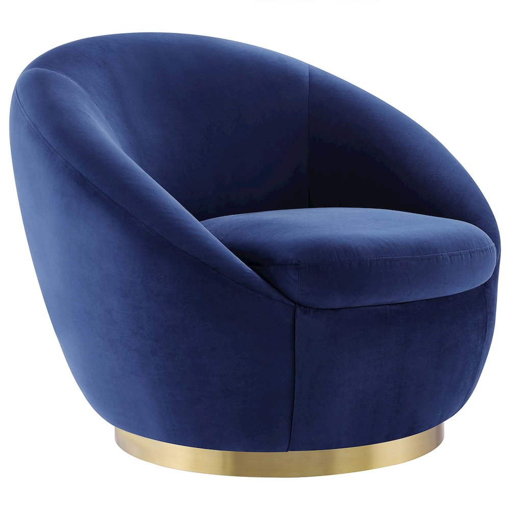 Buttercup Performance Velvet Swivel Chair. Picture 1