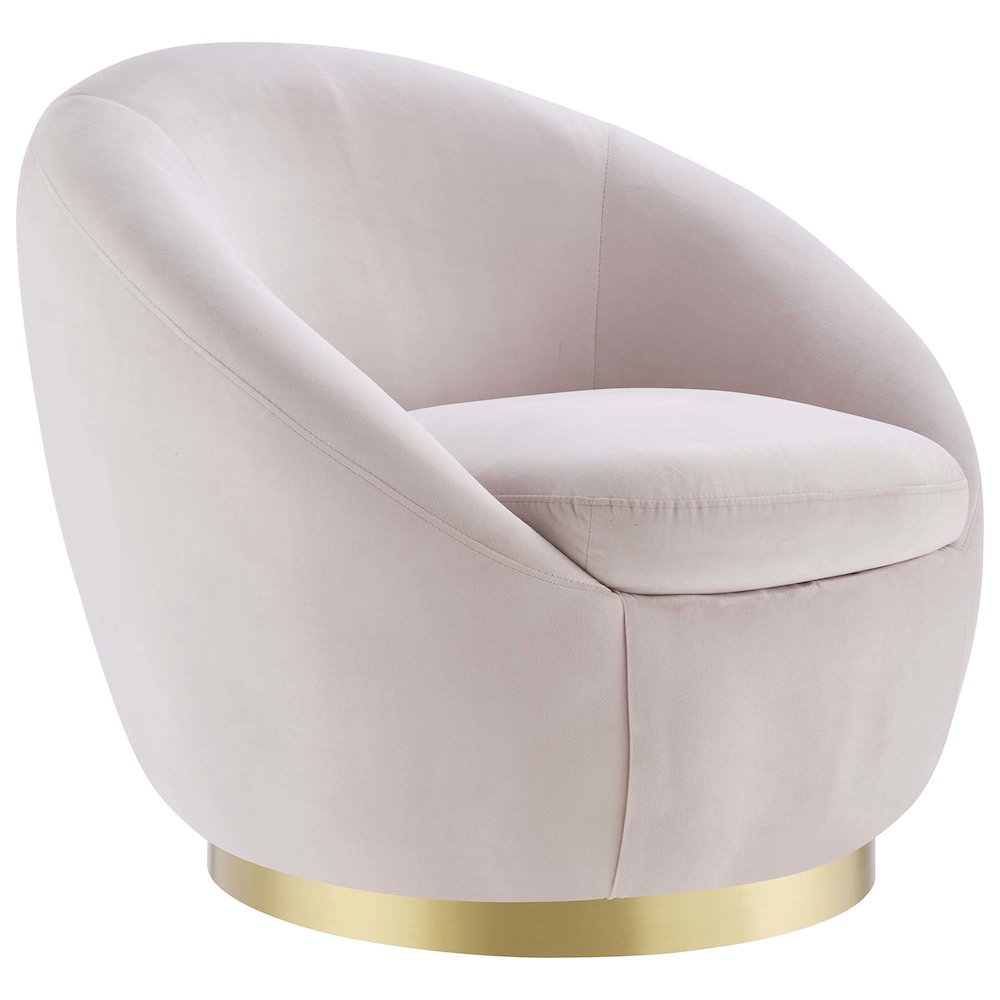 Buttercup Performance Velvet Swivel Chair. Picture 1