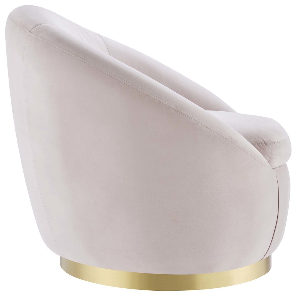 Buttercup Performance Velvet Swivel Chair. Picture 2