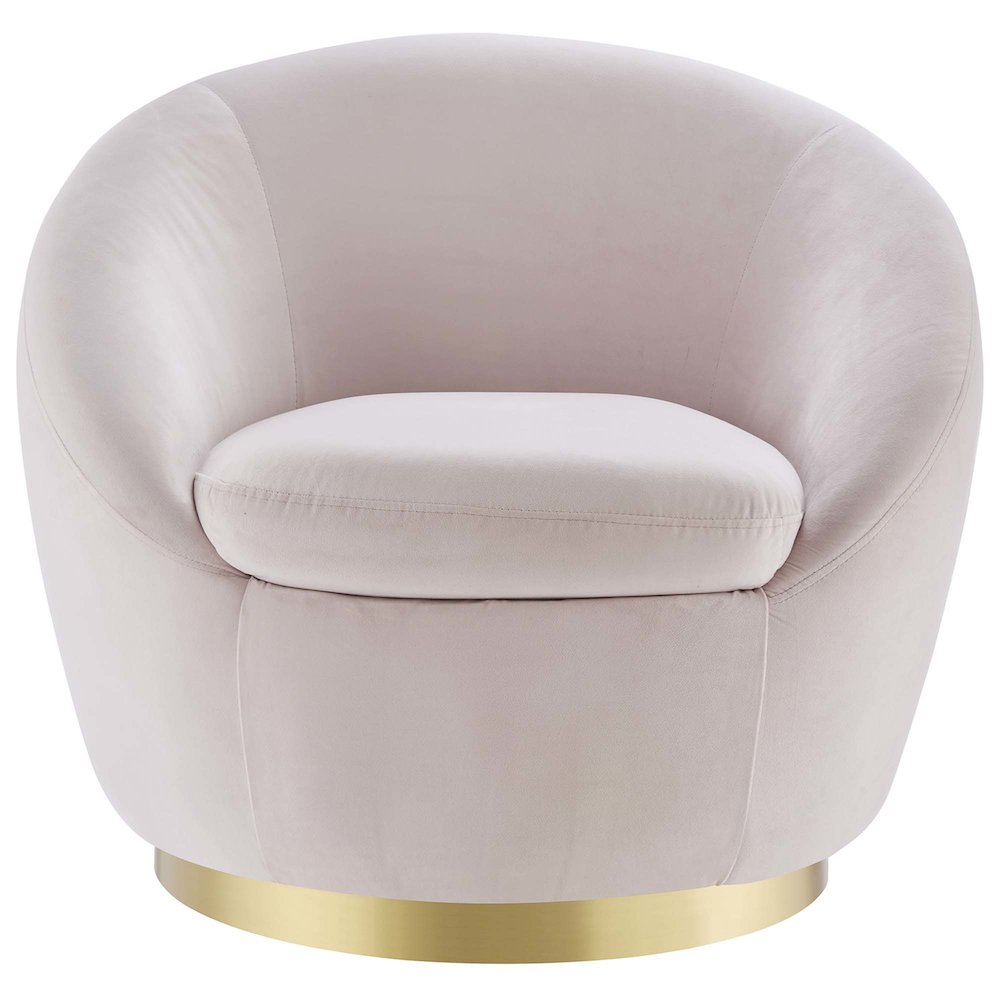 Buttercup Performance Velvet Swivel Chair. Picture 4