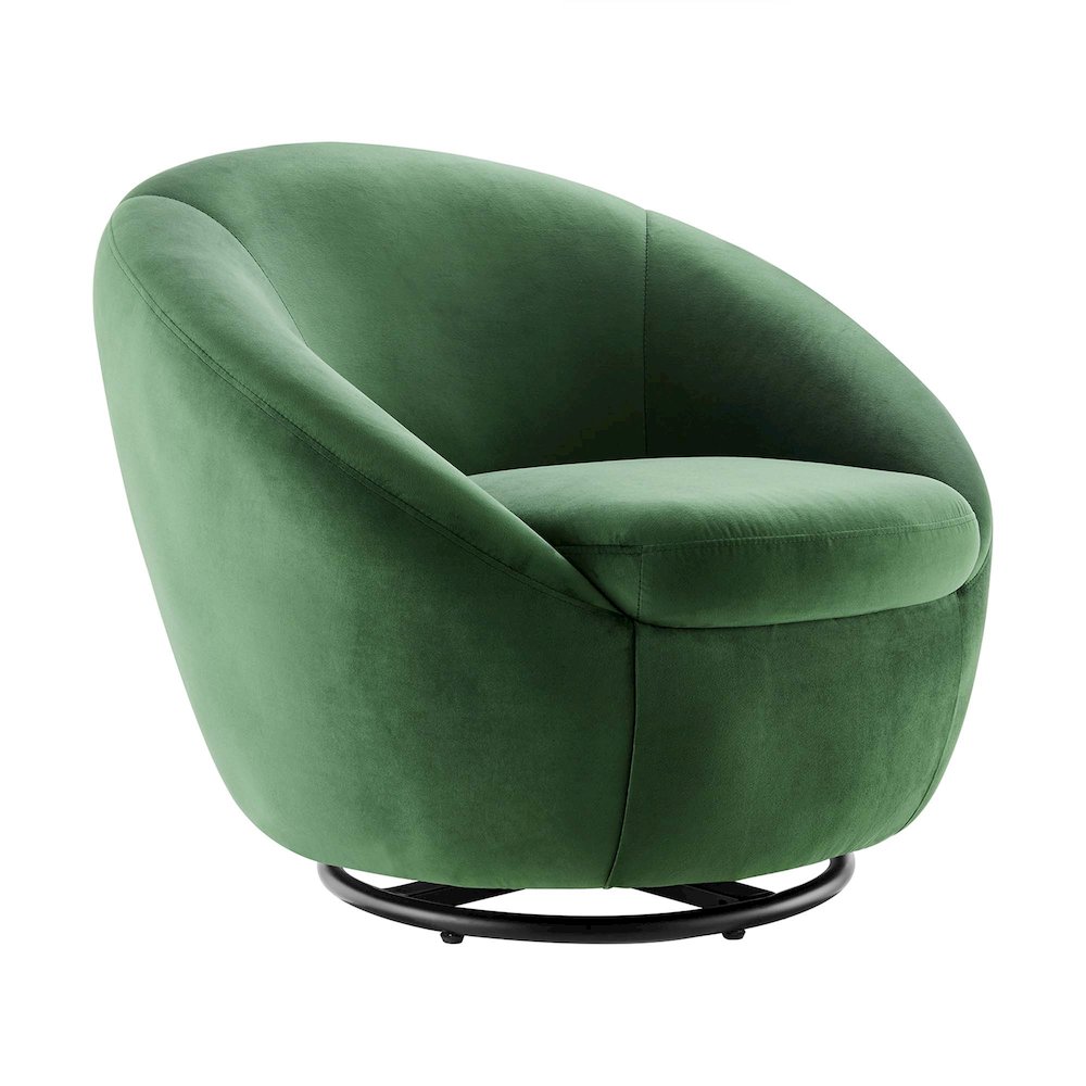 Buttercup Performance Velvet Swivel Chair. Picture 1