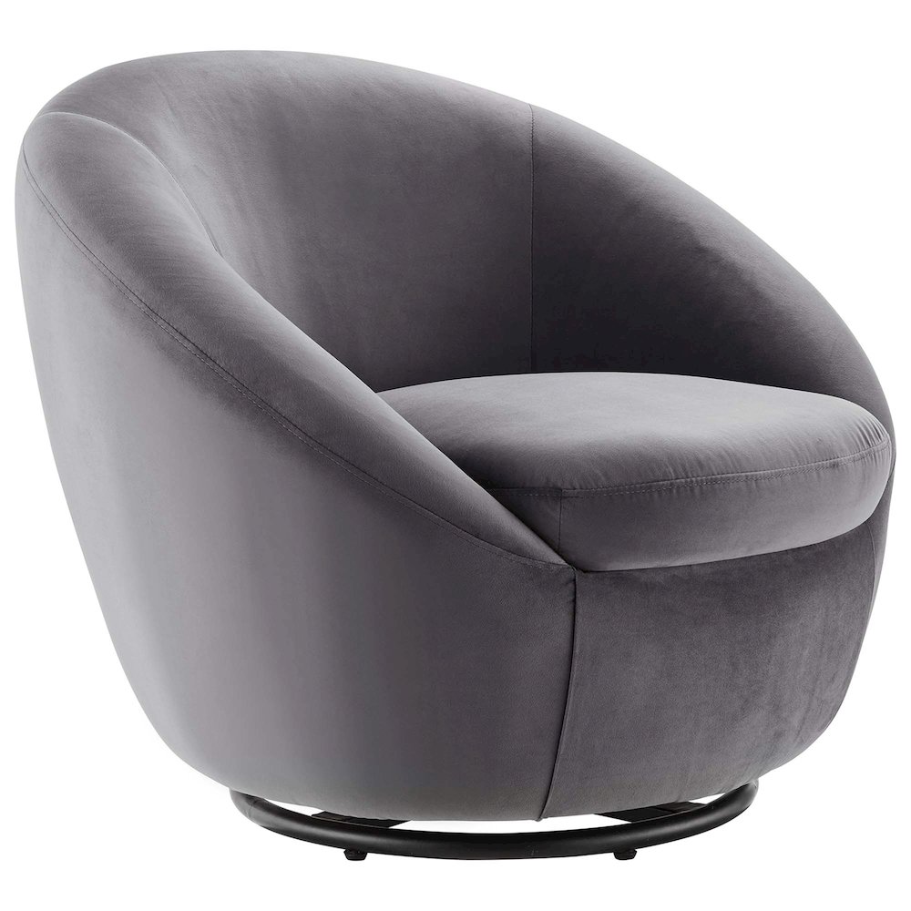 Buttercup Performance Velvet Swivel Chair. Picture 1