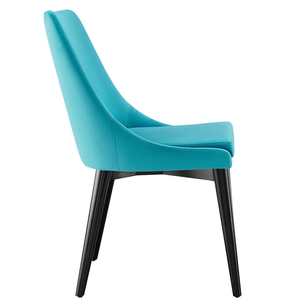 Viscount Performance Velvet Dining Chair. Picture 3