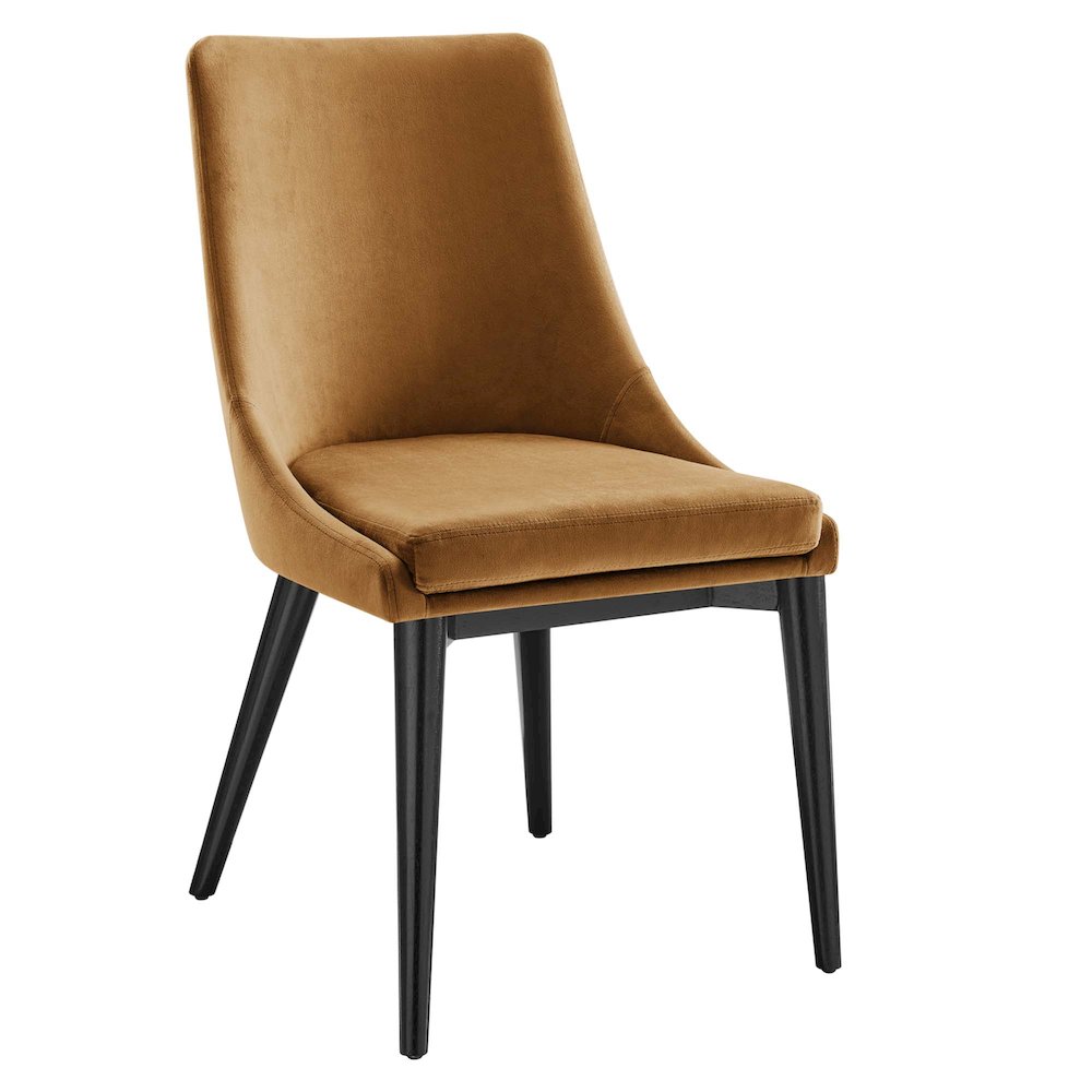Viscount Performance Velvet Dining Chair. Picture 1