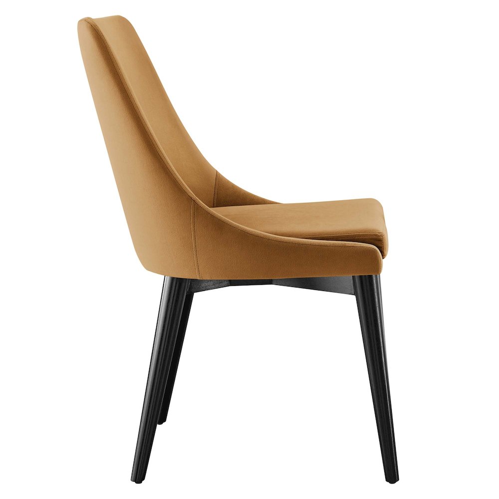 Viscount Performance Velvet Dining Chair. Picture 3
