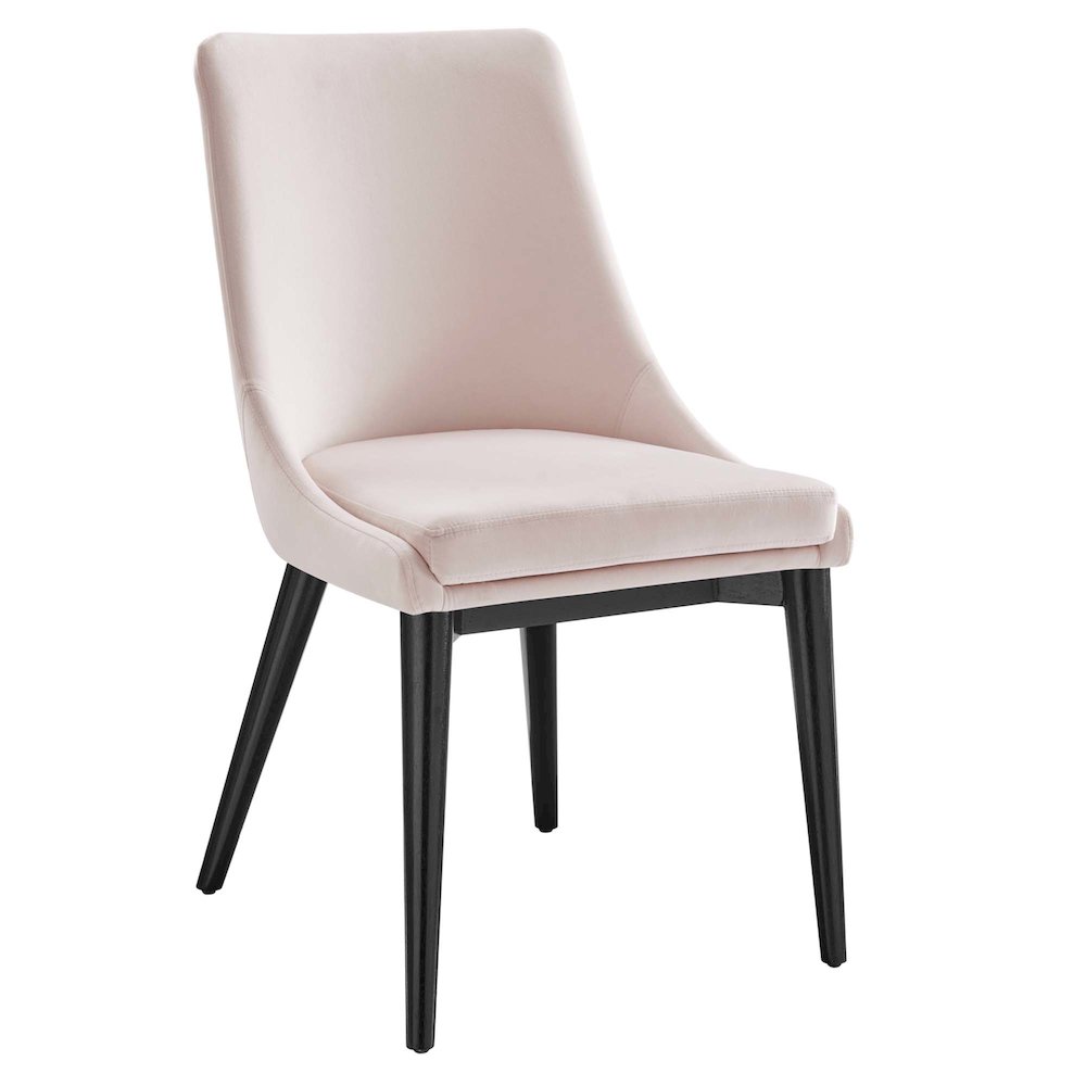 Viscount Performance Velvet Dining Chair. Picture 1