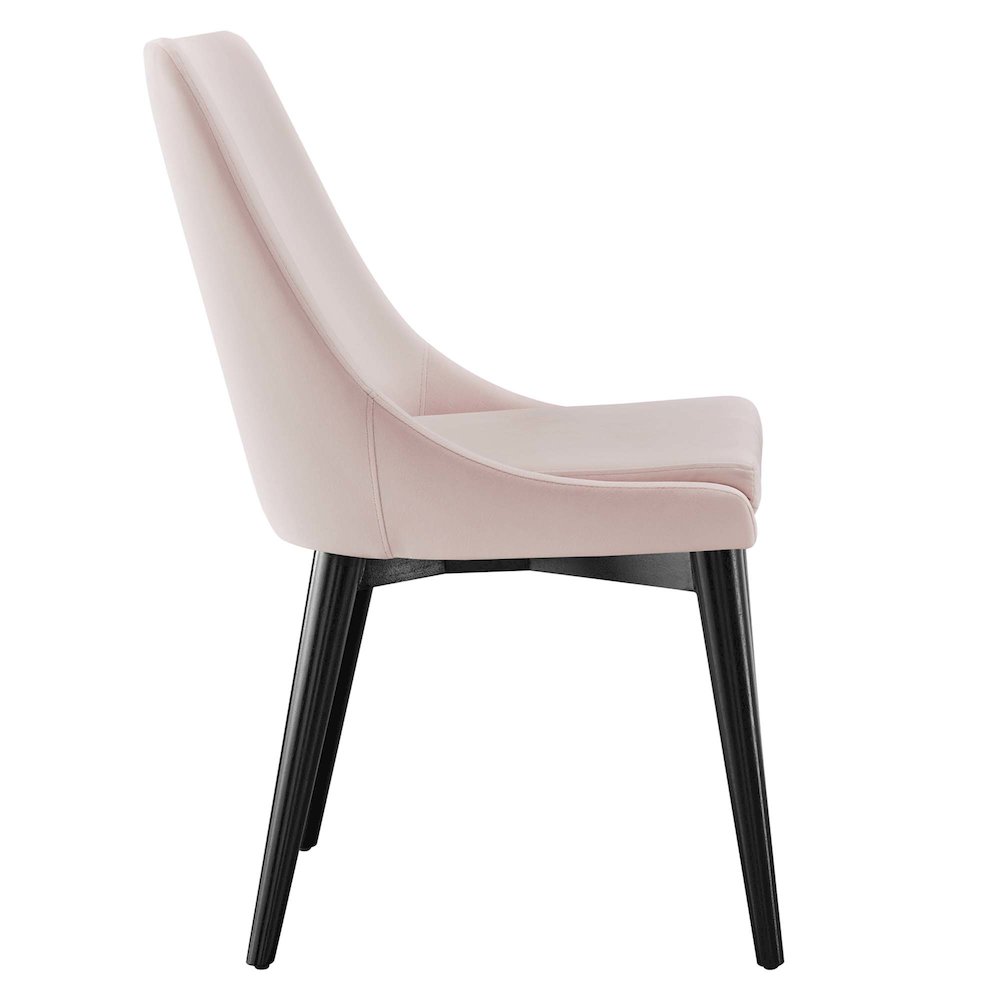 Viscount Performance Velvet Dining Chair. Picture 3