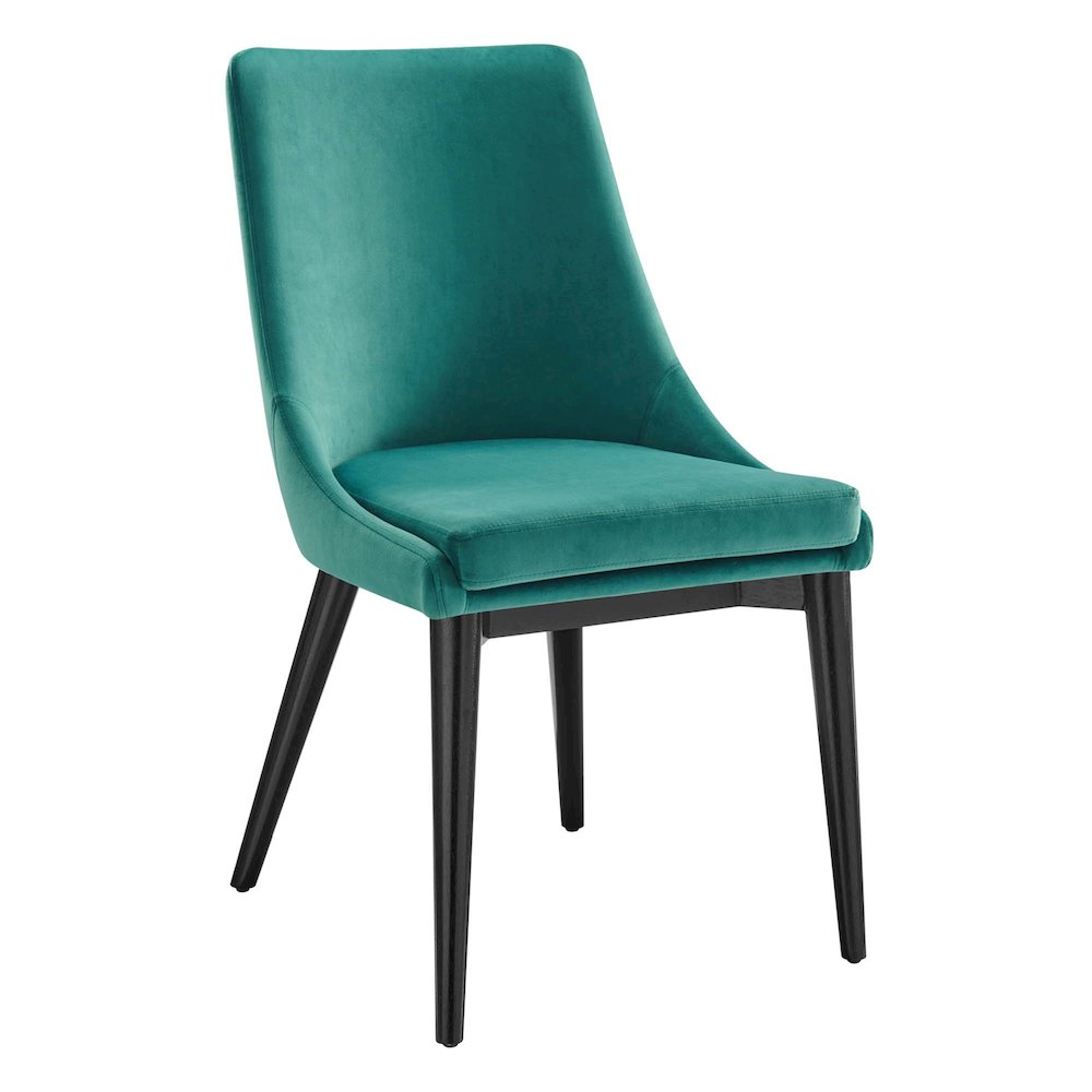 Viscount Performance Velvet Dining Chair. Picture 1