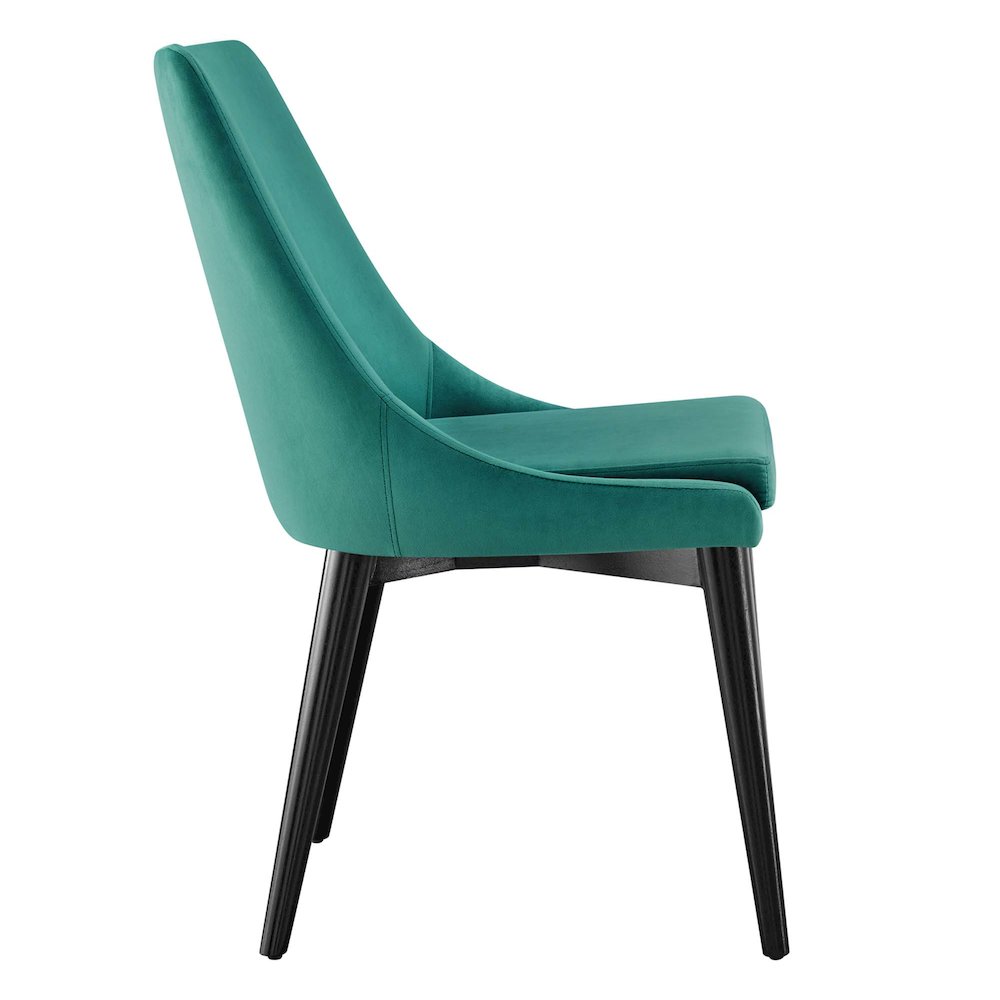 Viscount Performance Velvet Dining Chair. Picture 3