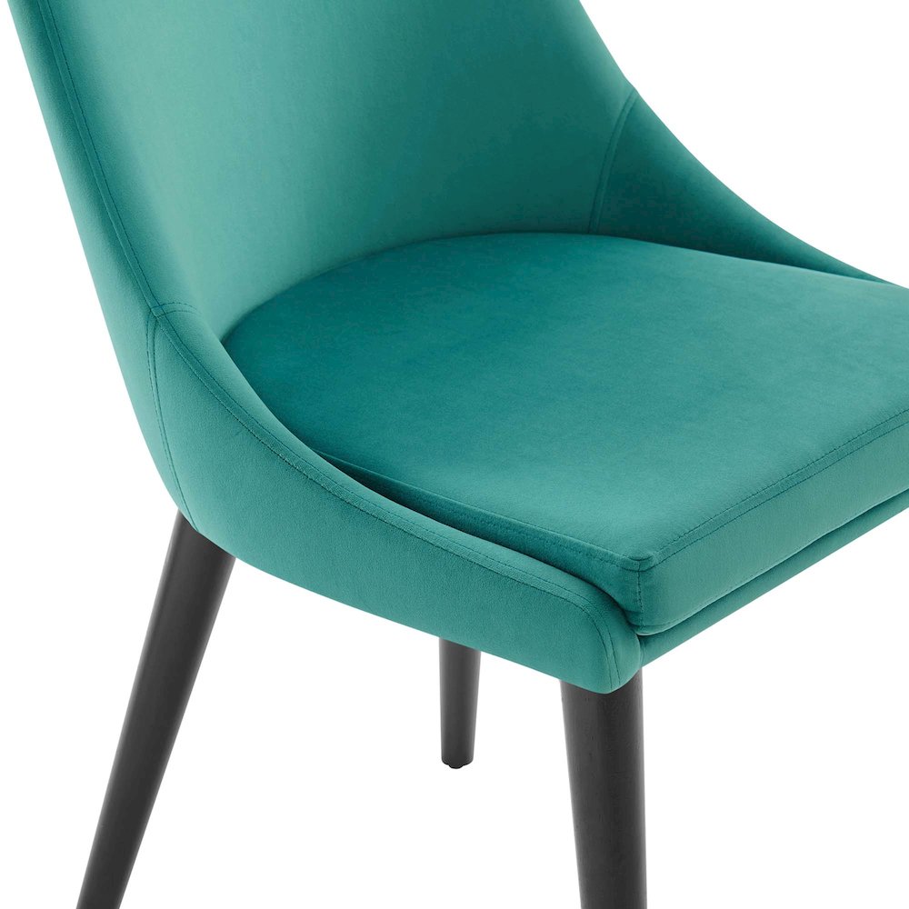 Viscount Performance Velvet Dining Chair. Picture 6