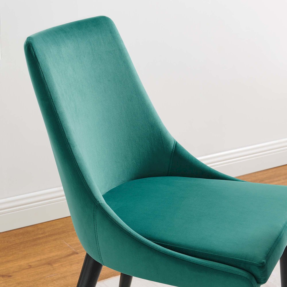 Viscount Performance Velvet Dining Chair. Picture 9