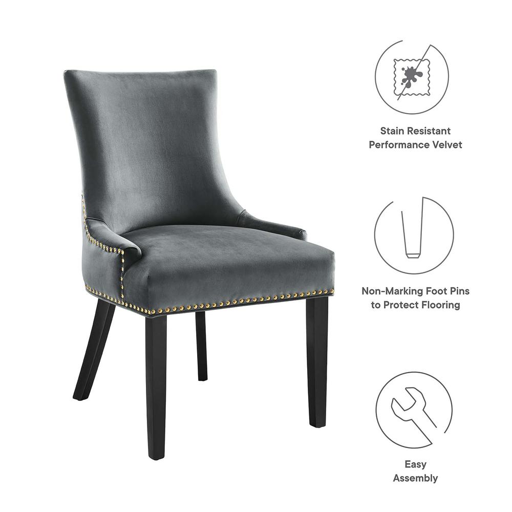 Marquis Performance Velvet Dining Chairs - Set of 2. Picture 7