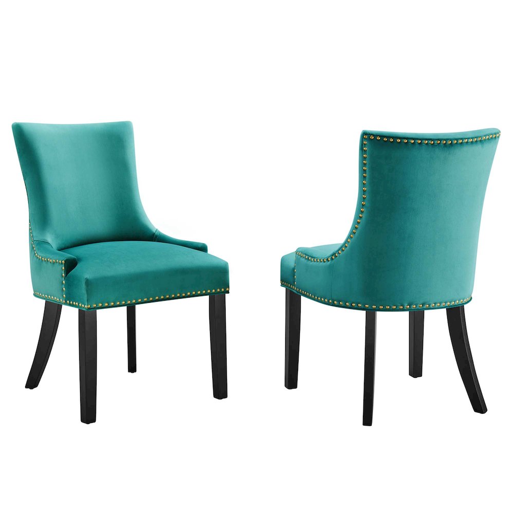 Marquis Performance Velvet Dining Chairs Set of 2. Picture 1