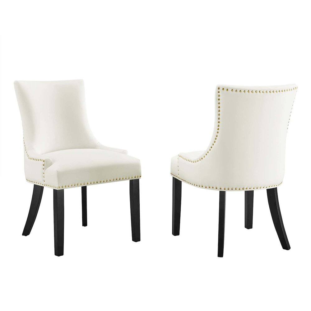 Marquis Performance Velvet Dining Chairs Set of 2. Picture 1