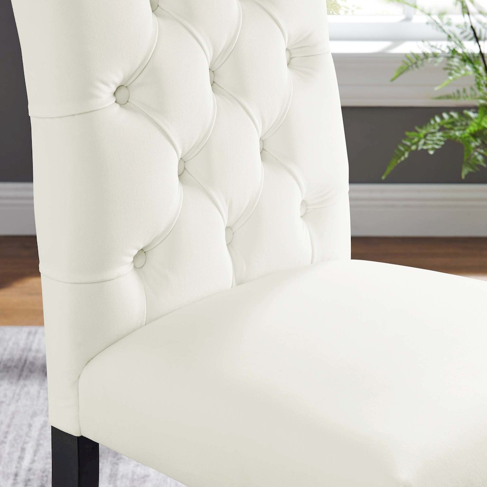 Duchess Performance Velvet Dining Chairs Set of 2. Picture 9