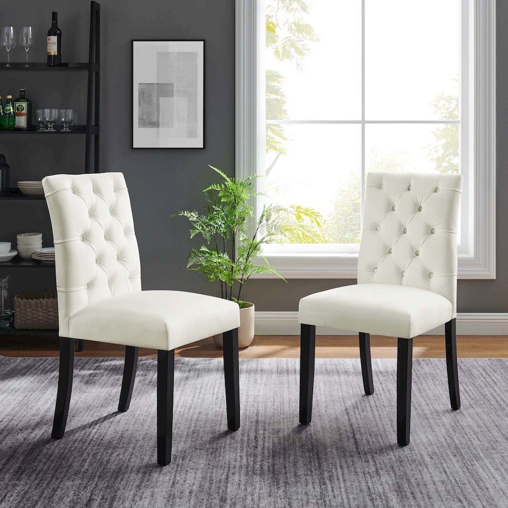 Duchess Performance Velvet Dining Chairs Set of 2. Picture 8