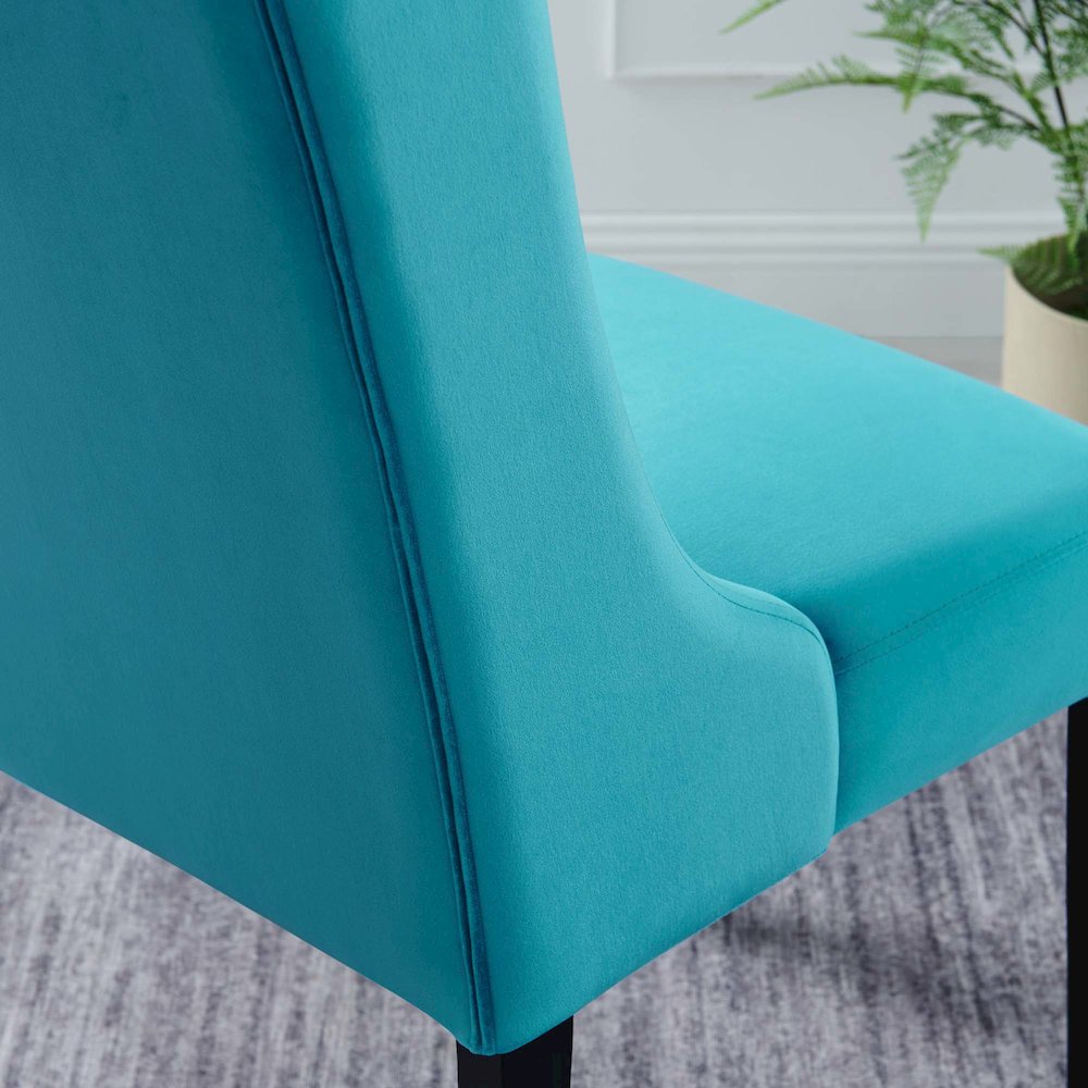 Baronet Performance Velvet Dining Chairs Set of 2. Picture 9