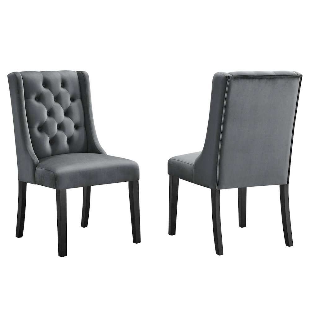 Baronet Performance Velvet Dining Chairs Set of 2. Picture 1