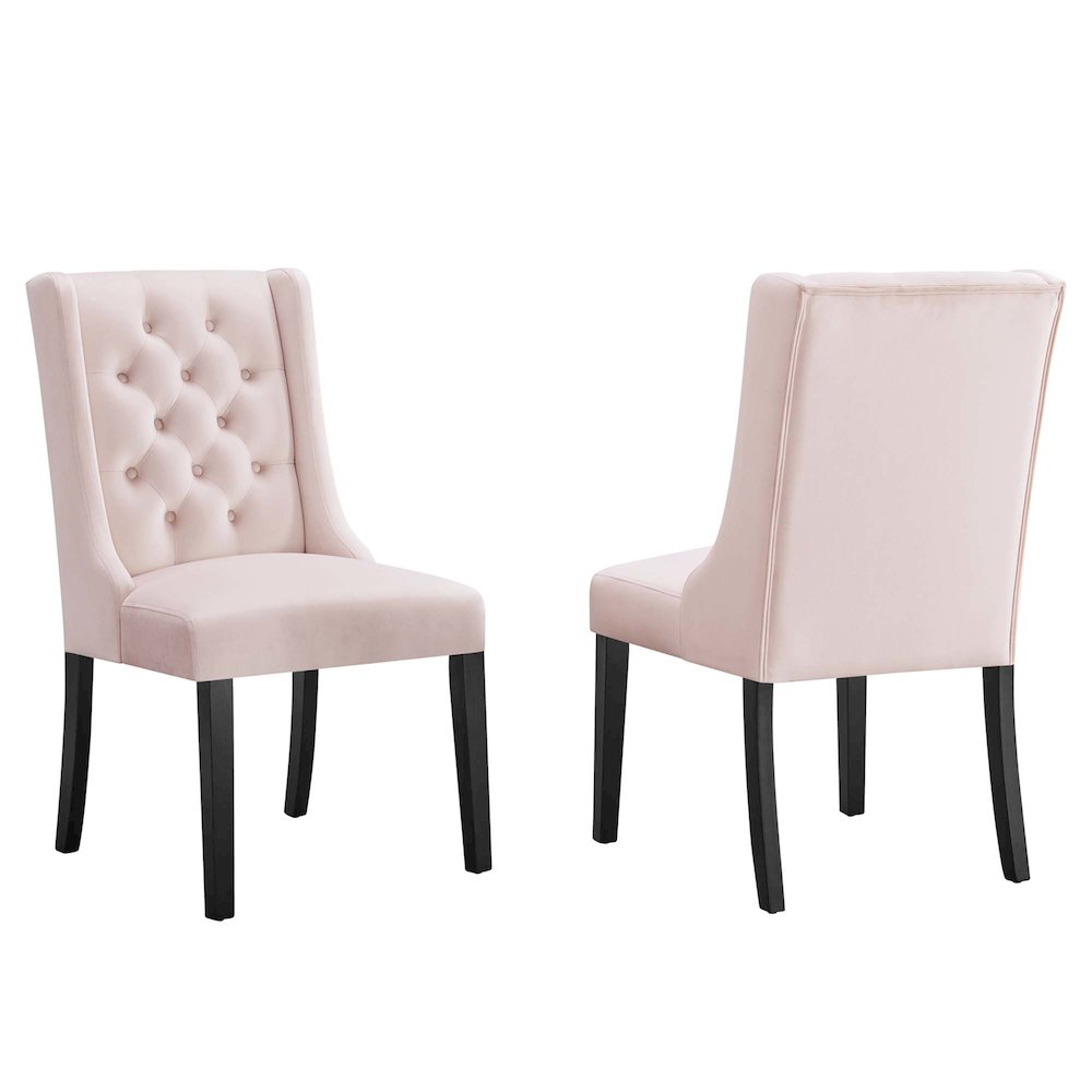 Baronet Performance Velvet Dining Chairs Set of 2. Picture 1