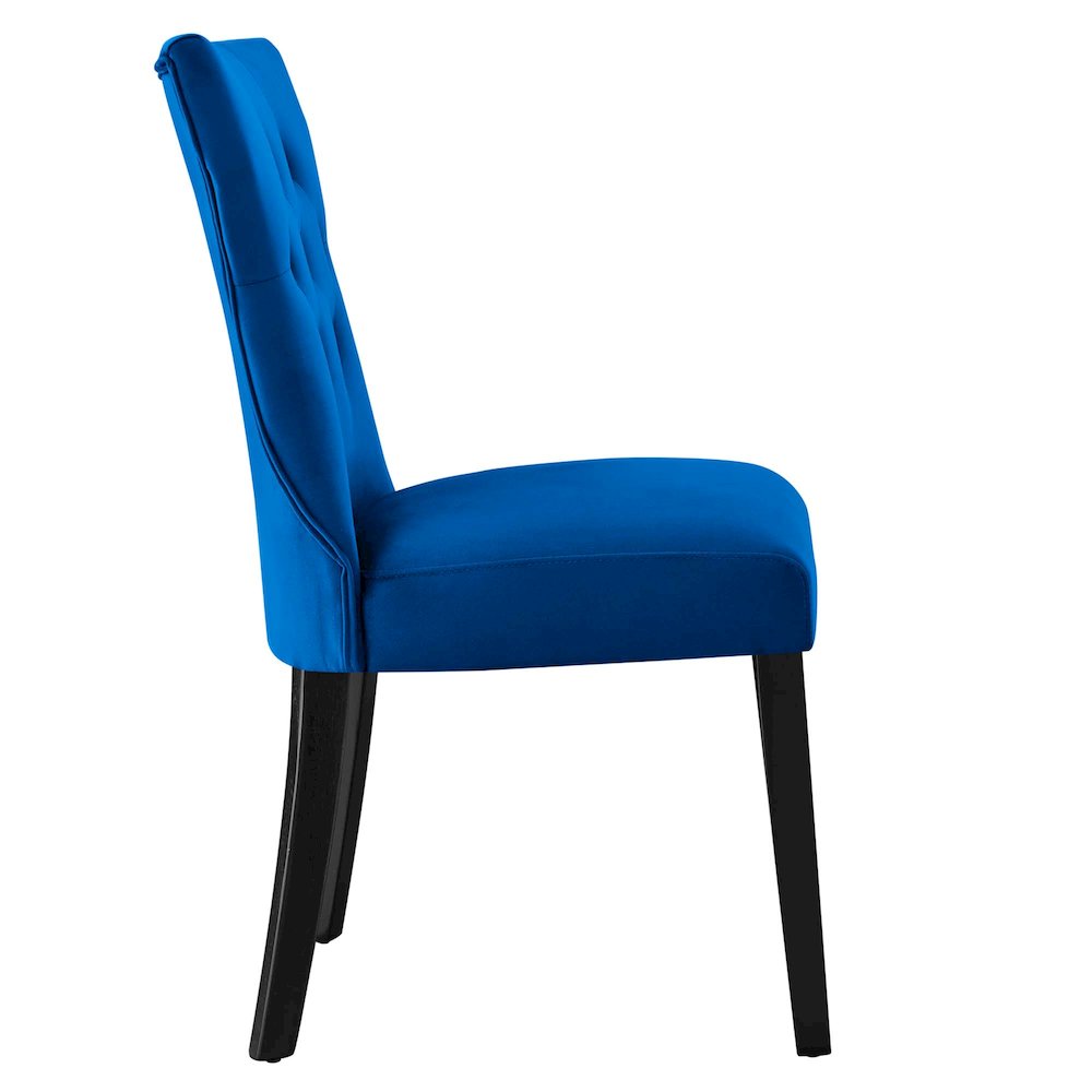 Silhouette Performance Velvet Dining Chairs Set of 2. Picture 4