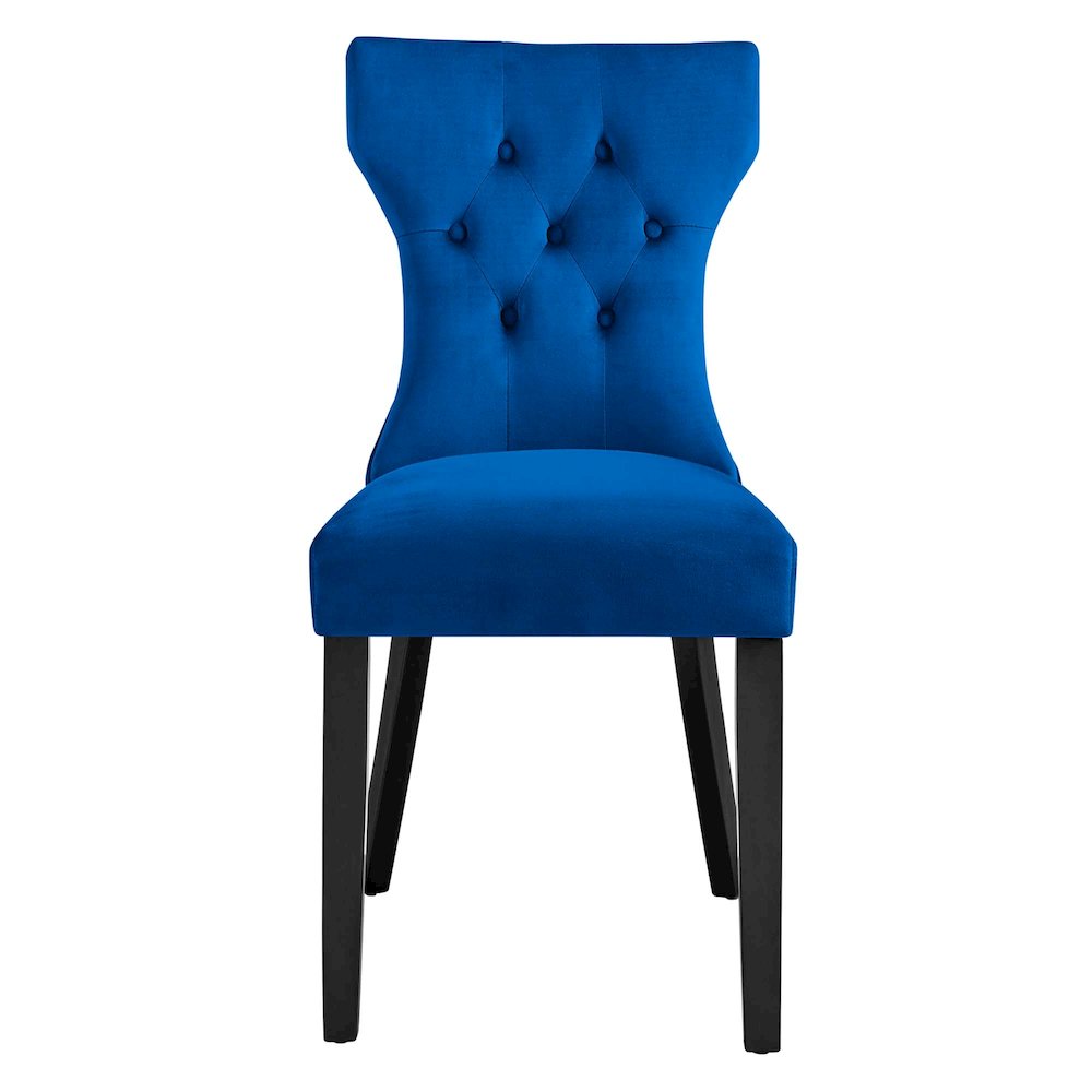 Silhouette Performance Velvet Dining Chairs Set of 2. Picture 7
