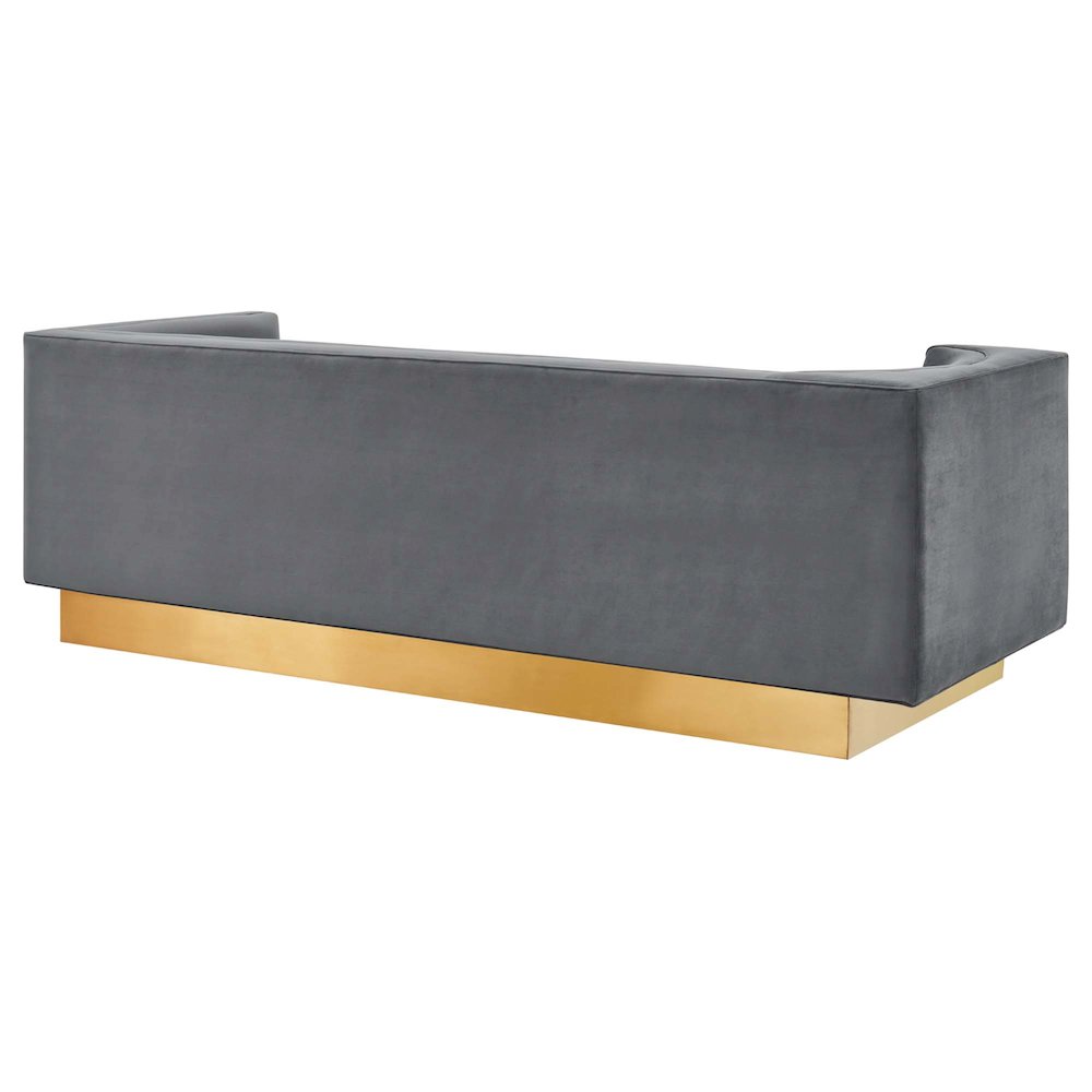 Eminence Upholstered Performance Velvet Sofa. Picture 4