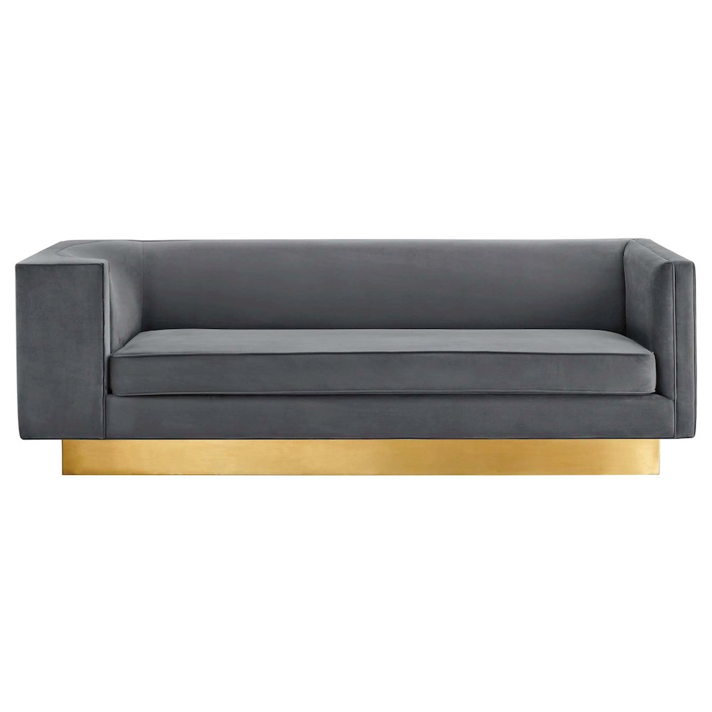 Eminence Upholstered Performance Velvet Sofa. Picture 5