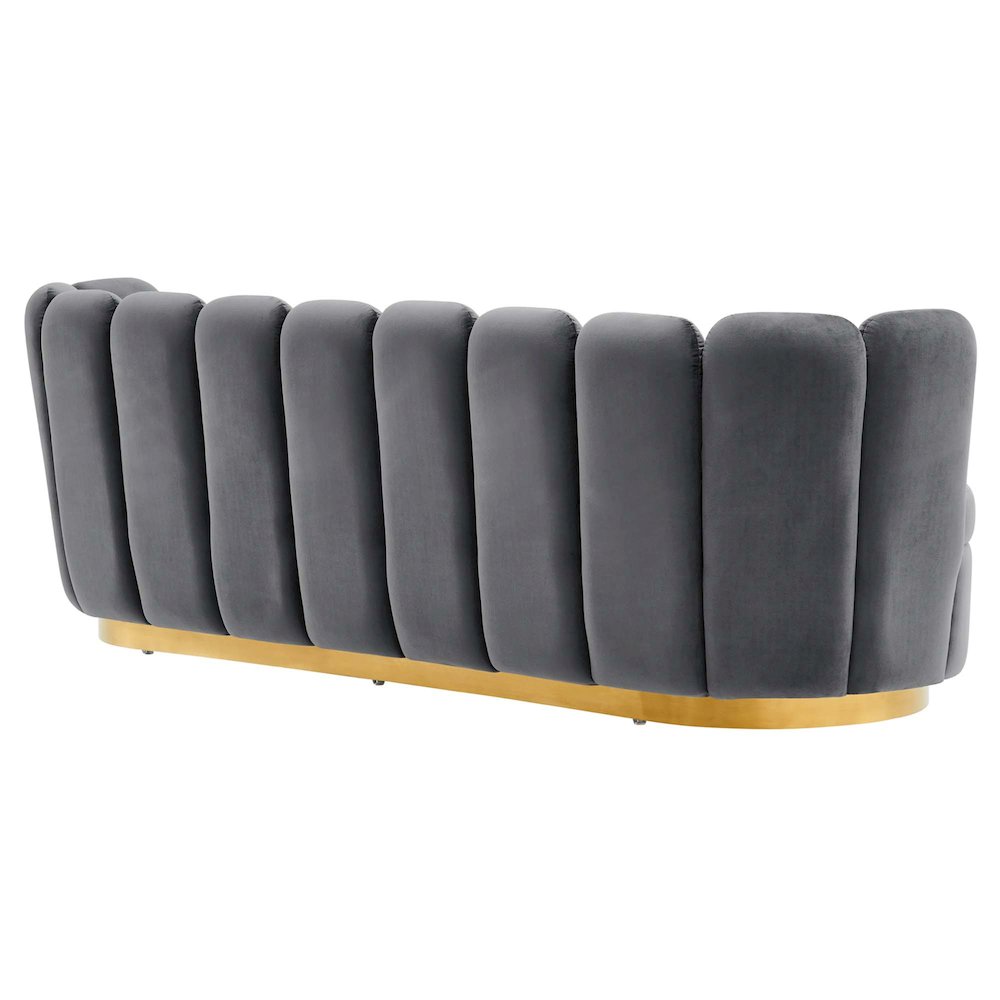 Victoria Channel Tufted Performance Velvet Sofa. Picture 4