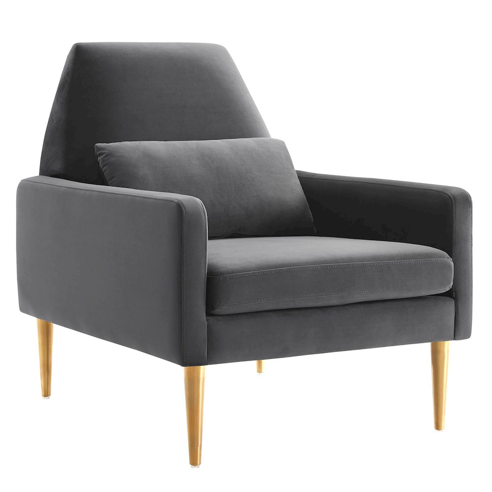 Liliana Performance Velvet Armchair. Picture 1