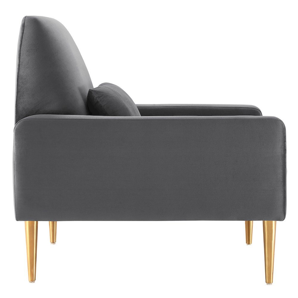 Liliana Performance Velvet Armchair. Picture 3