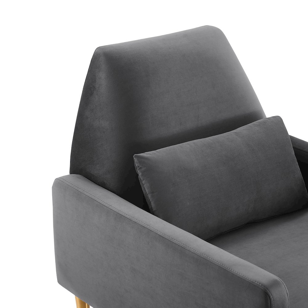 Liliana Performance Velvet Armchair. Picture 4