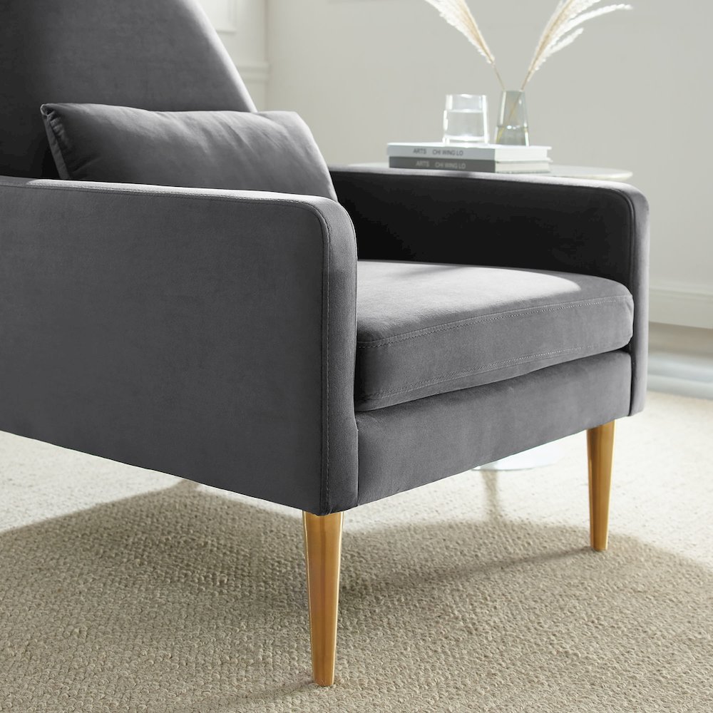 Liliana Performance Velvet Armchair. Picture 8