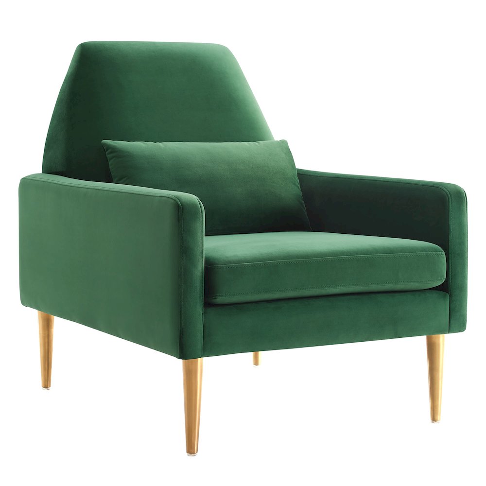 Liliana Performance Velvet Armchair. Picture 1