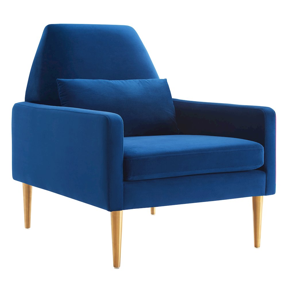 Liliana Performance Velvet Armchair. Picture 1