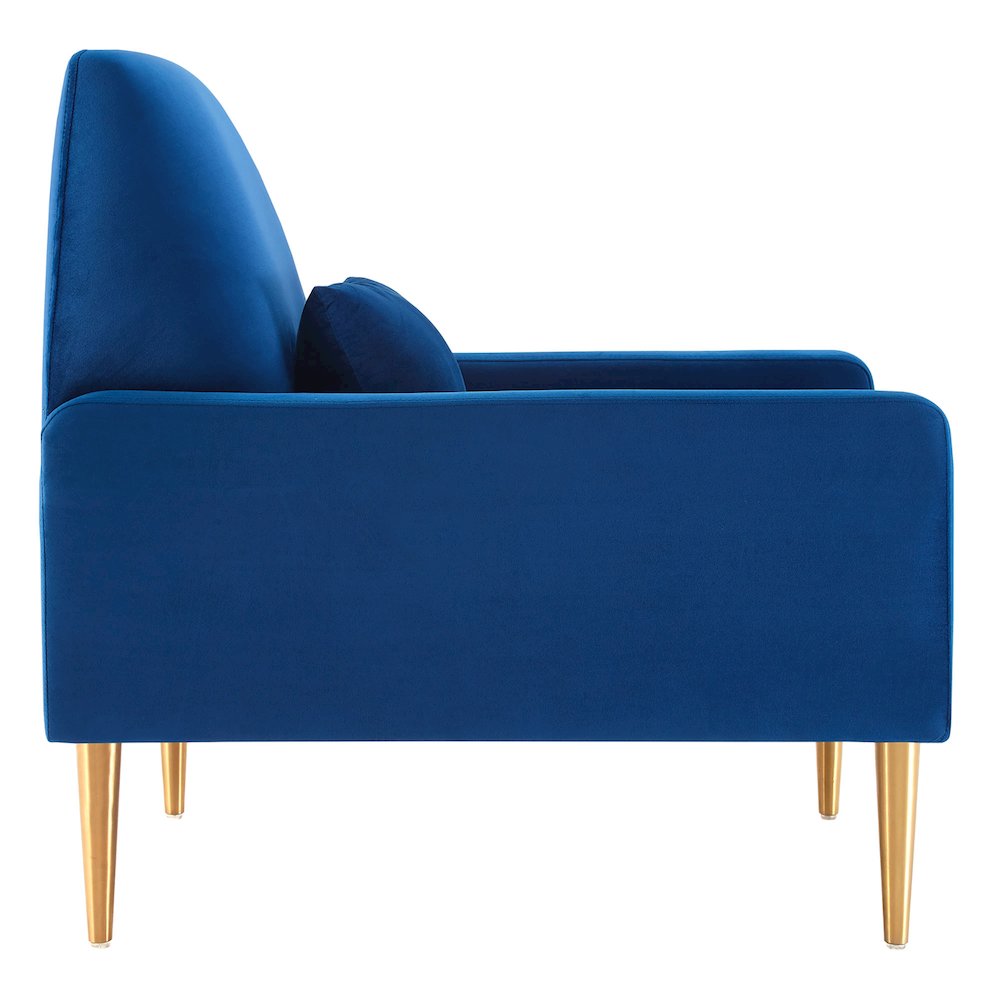Liliana Performance Velvet Armchair. Picture 3