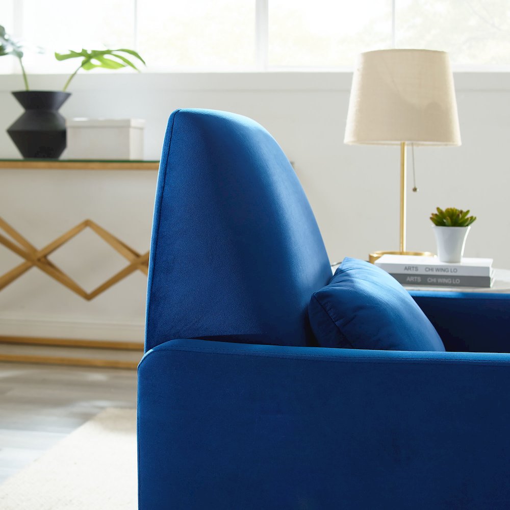Liliana Performance Velvet Armchair. Picture 8