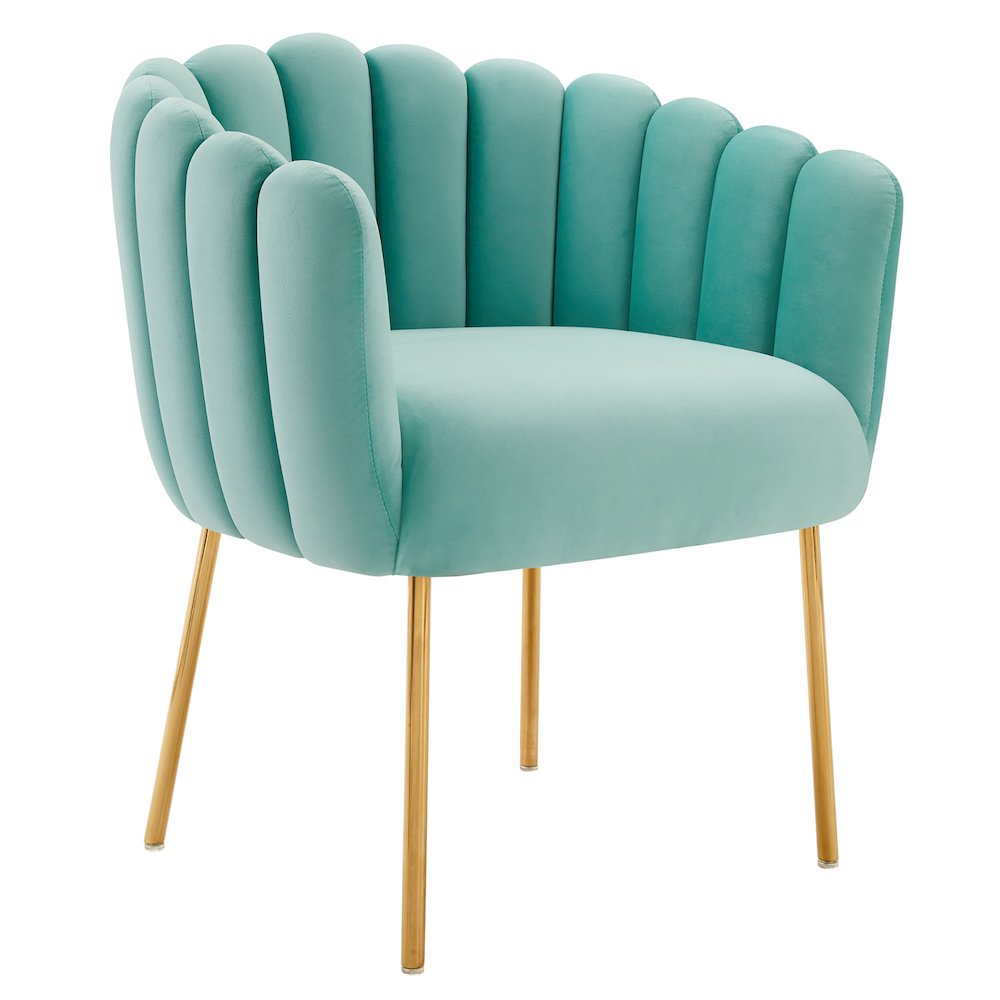 Sanna Channel Tufted Performance Velvet Armchair. Picture 1