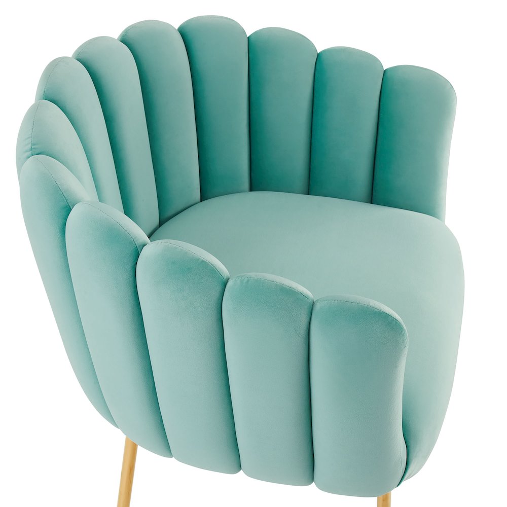Sanna Channel Tufted Performance Velvet Armchair. Picture 4