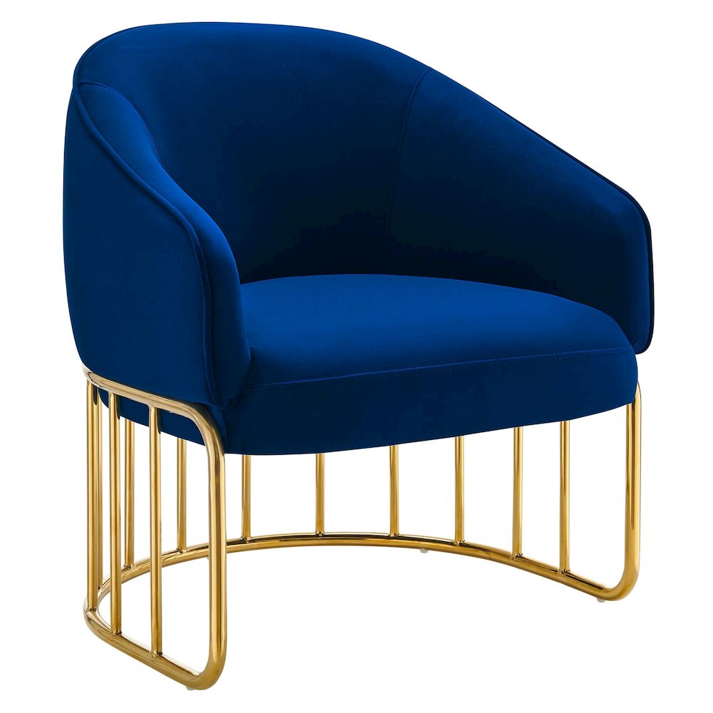 Legacy Performance Velvet Armchair. Picture 1
