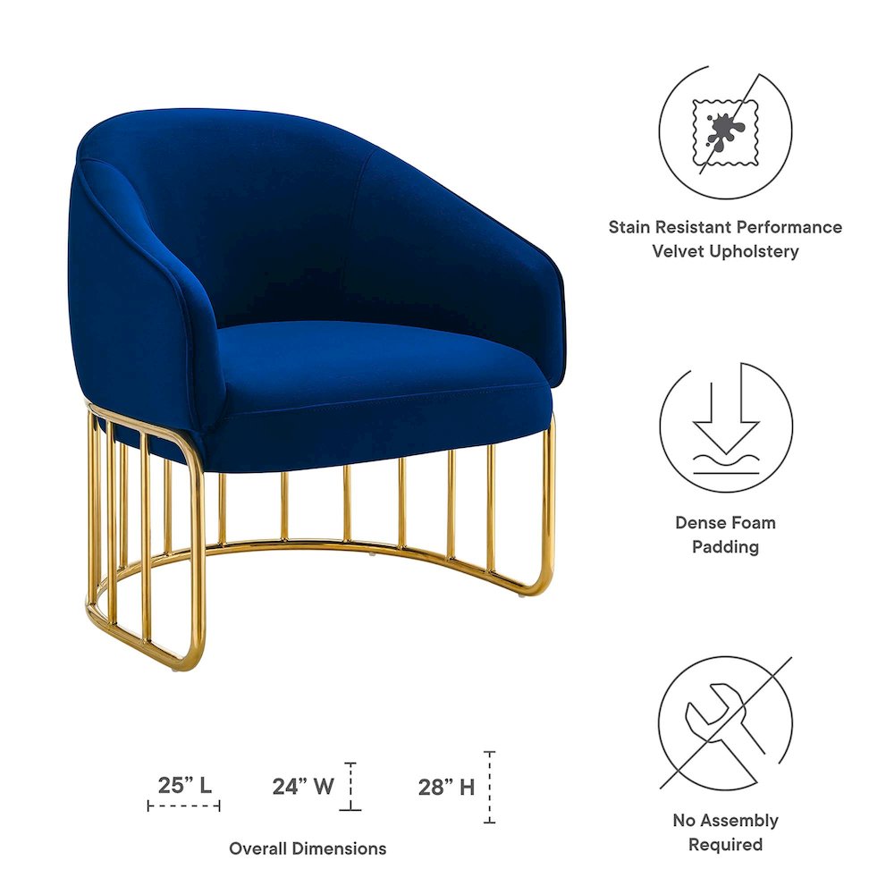 Legacy Performance Velvet Armchair. Picture 2