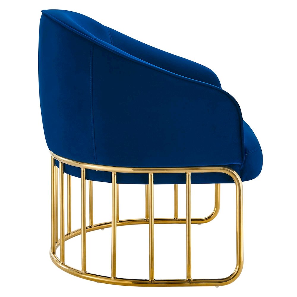 Legacy Performance Velvet Armchair. Picture 4