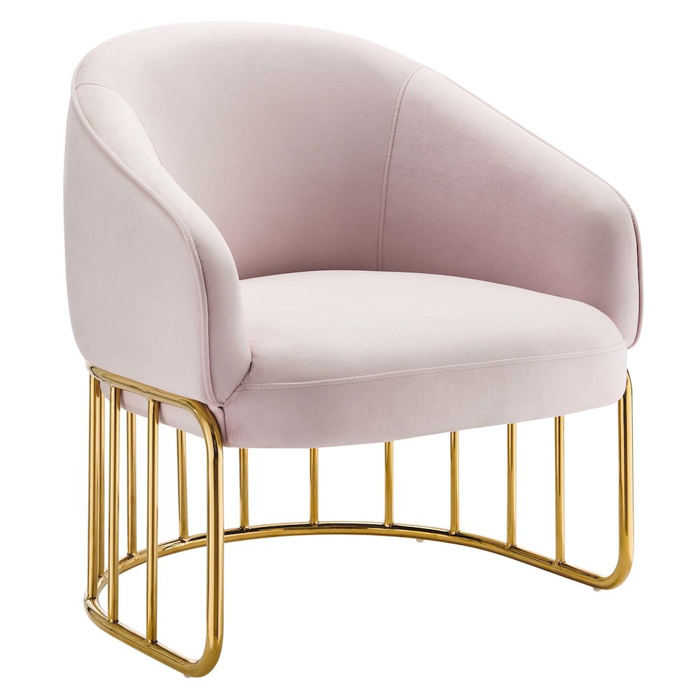 Legacy Performance Velvet Armchair. Picture 1