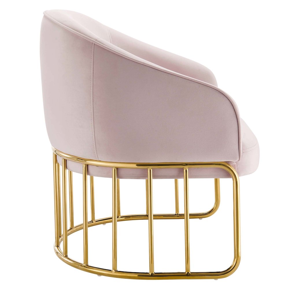 Legacy Performance Velvet Armchair. Picture 4